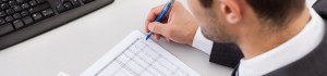 man reviewing mortgage document